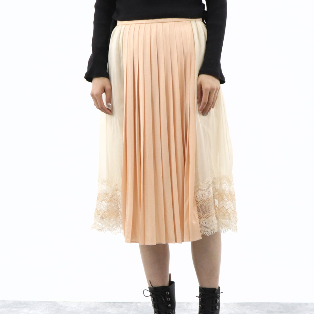 バーバリー プリーツスカート 8019011 A7090 ピンクベージュ