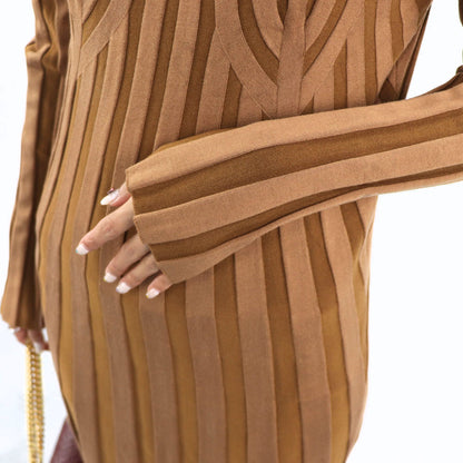 バーバリー ニットワンピース 8023934 A4752 ミモレ丈