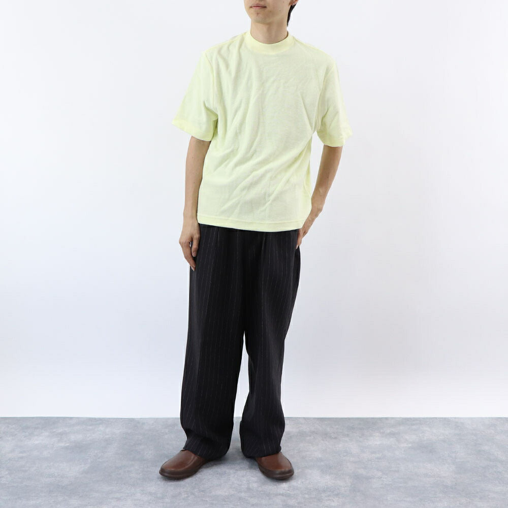 BURBERRY Tシャツ ライトイエロー タオル地 ワンポイント 半袖 8083630