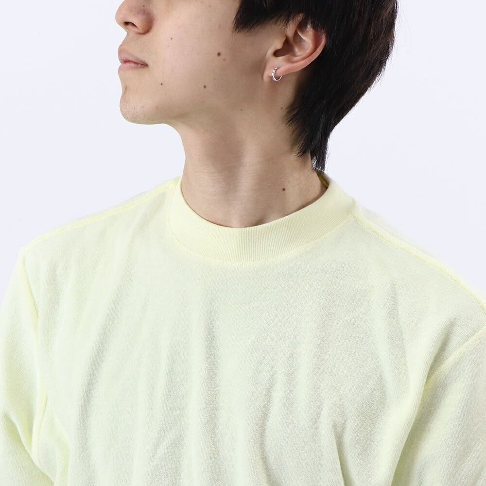 BURBERRY Tシャツ ライトイエロー タオル地 ワンポイント 半袖 8083630