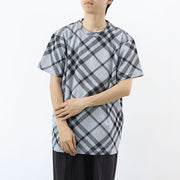 BURBERRY Tシャツ グレー チェック柄 半袖 8088056