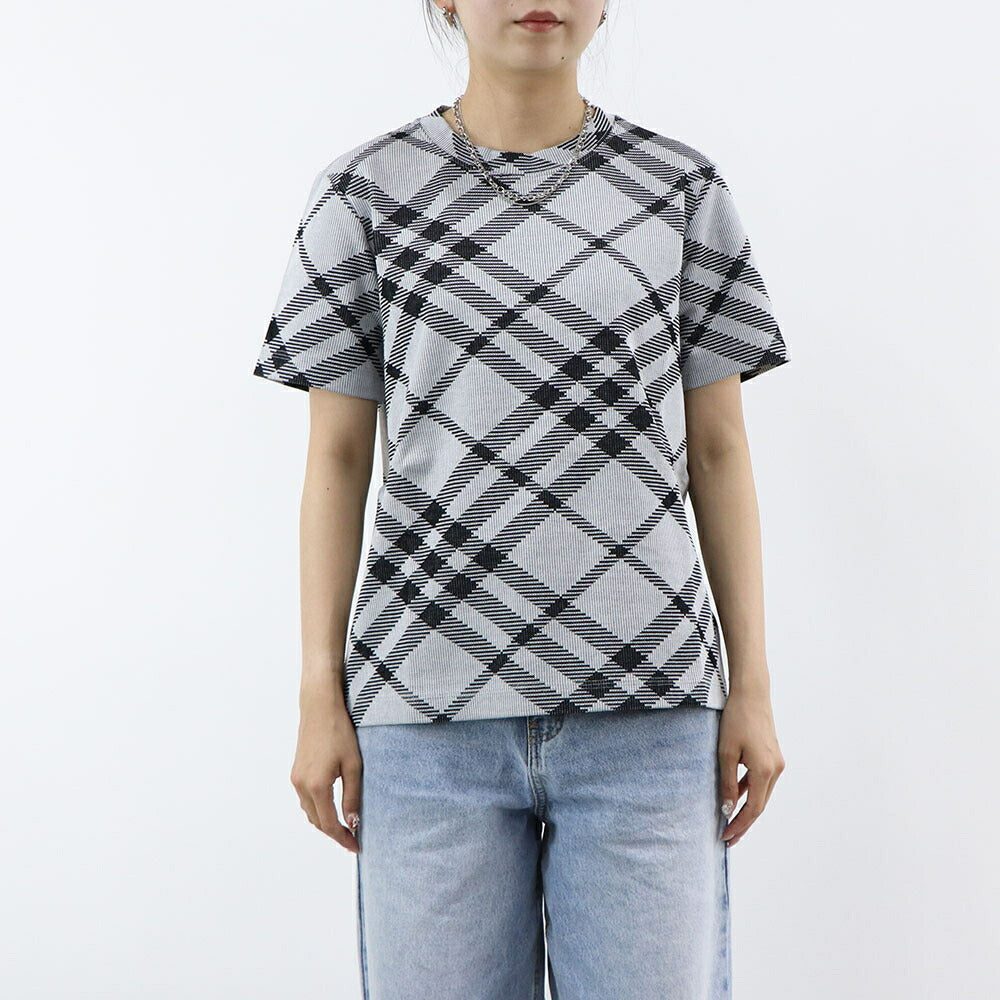 BURBERRY Tシャツ グレー チェック柄 半袖 8088061