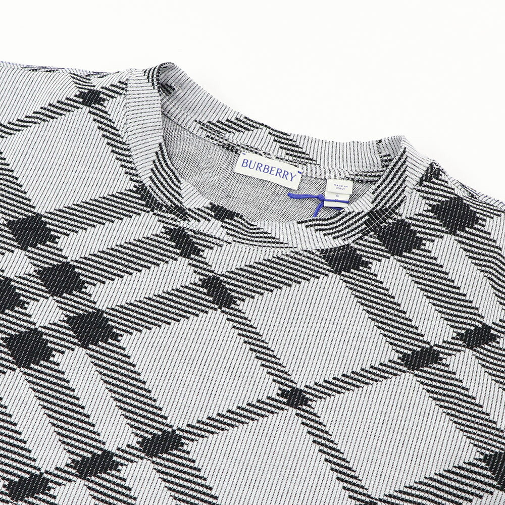 BURBERRY Tシャツ グレー チェック柄 半袖 8088061
