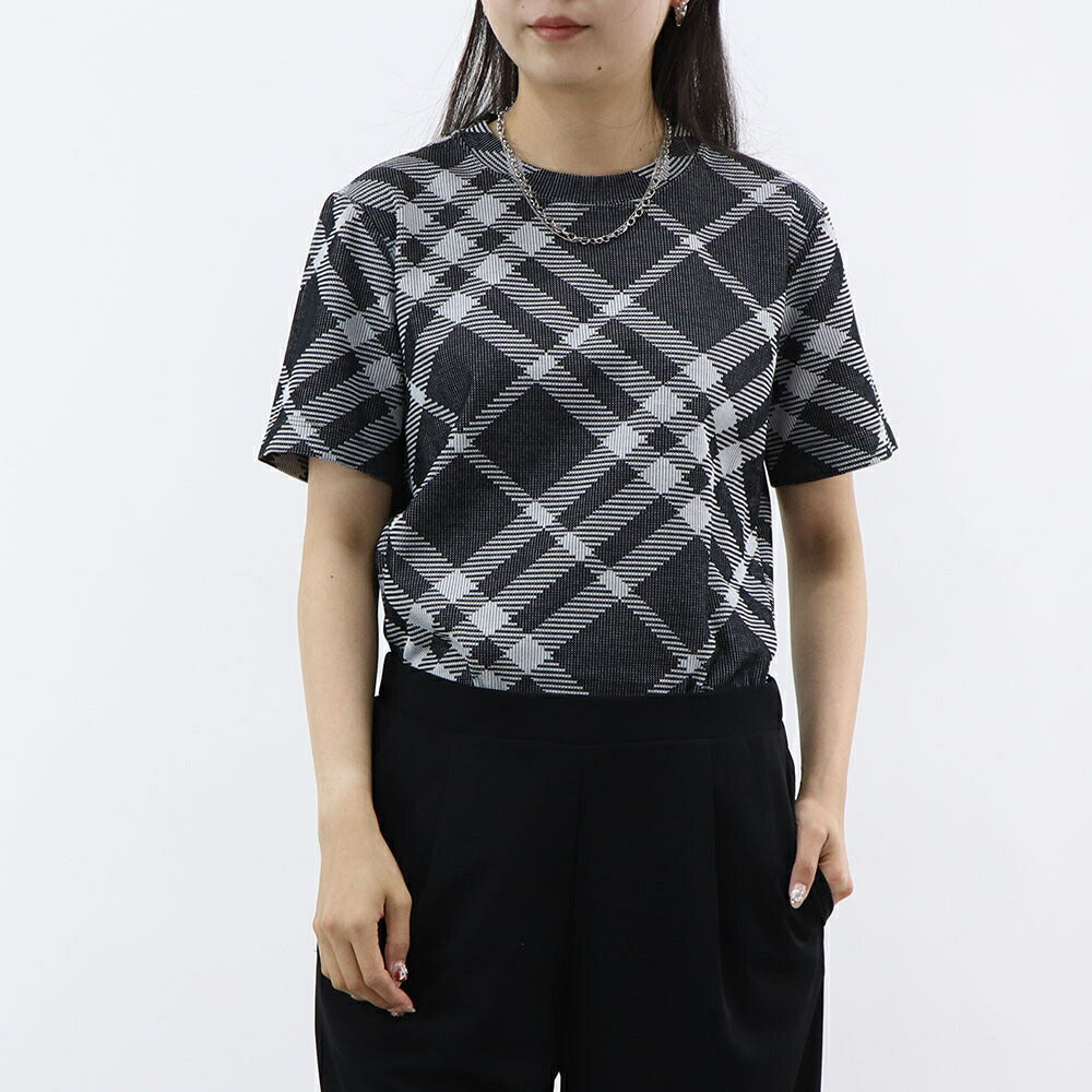 BURBERRY Tシャツ ブラック ハウスチェック チェック柄 ショートスリーブ 半袖 8088062