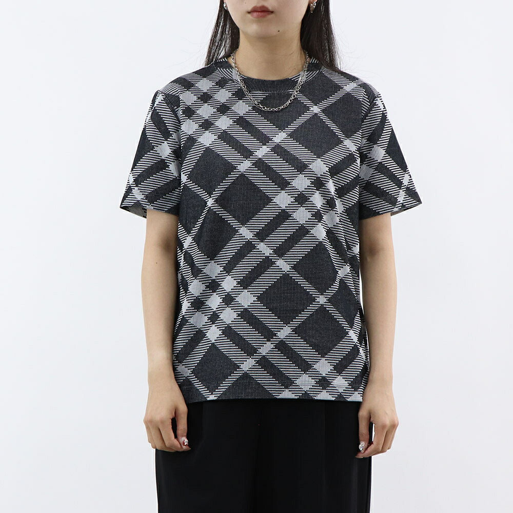 BURBERRY Tシャツ ブラック ハウスチェック チェック柄 ショートスリーブ 半袖 8088062