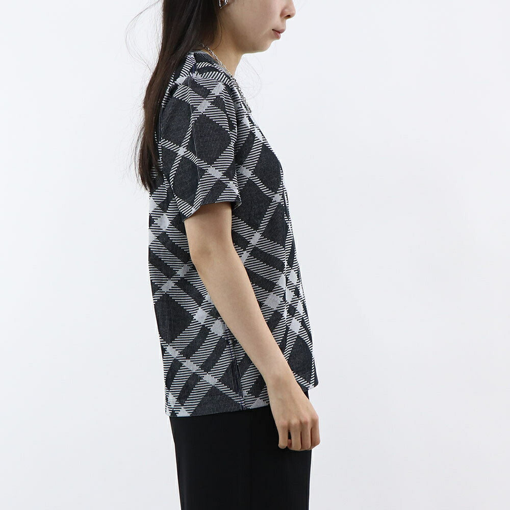 BURBERRY Tシャツ ブラック ハウスチェック チェック柄 ショートスリーブ 半袖 8088062