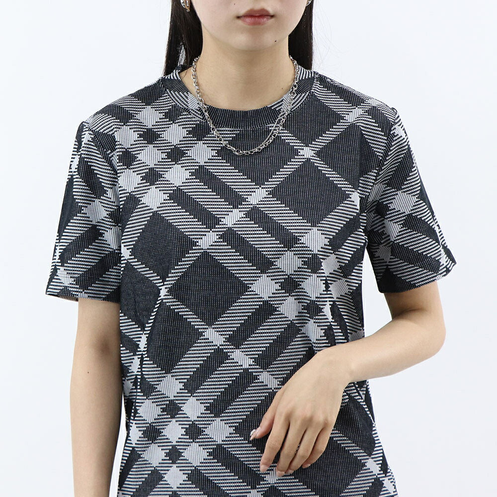 BURBERRY Tシャツ ブラック ハウスチェック チェック柄 ショートスリーブ 半袖 8088062
