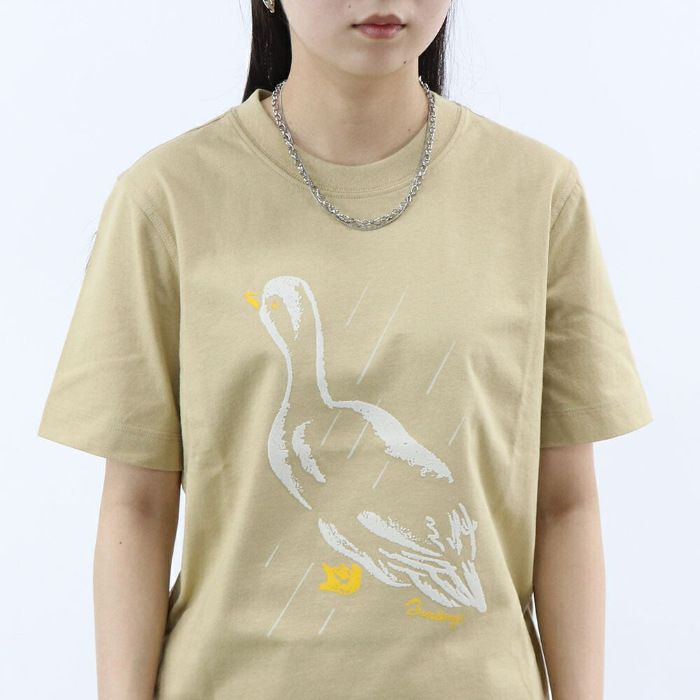 BURBERRY Tシャツ ベージュ フロントプリント ダックモチーフ 半袖 8093586