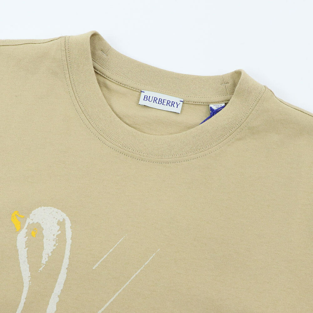 BURBERRY Tシャツ ベージュ フロントプリント ダックモチーフ 半袖 8093586