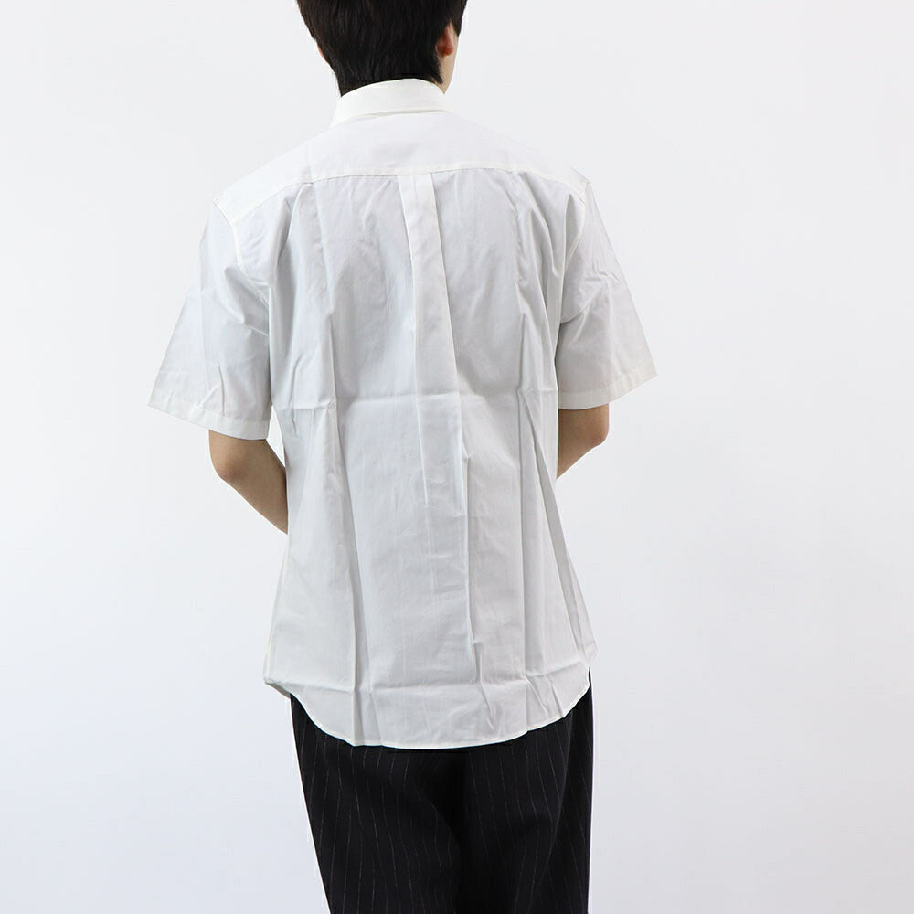 BURBERRY シャツ ホワイト ロゴ 半袖シャツ 刺繍 8095319