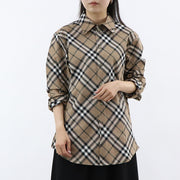 BURBERRY Tシャツ ベージュ チェック柄 長袖シャツ 8093314