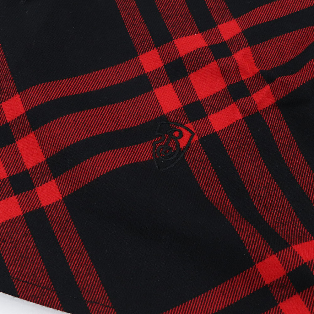 BURBERRY シャツ レッド×ブラック チェックシャツ ショート丈 8098734