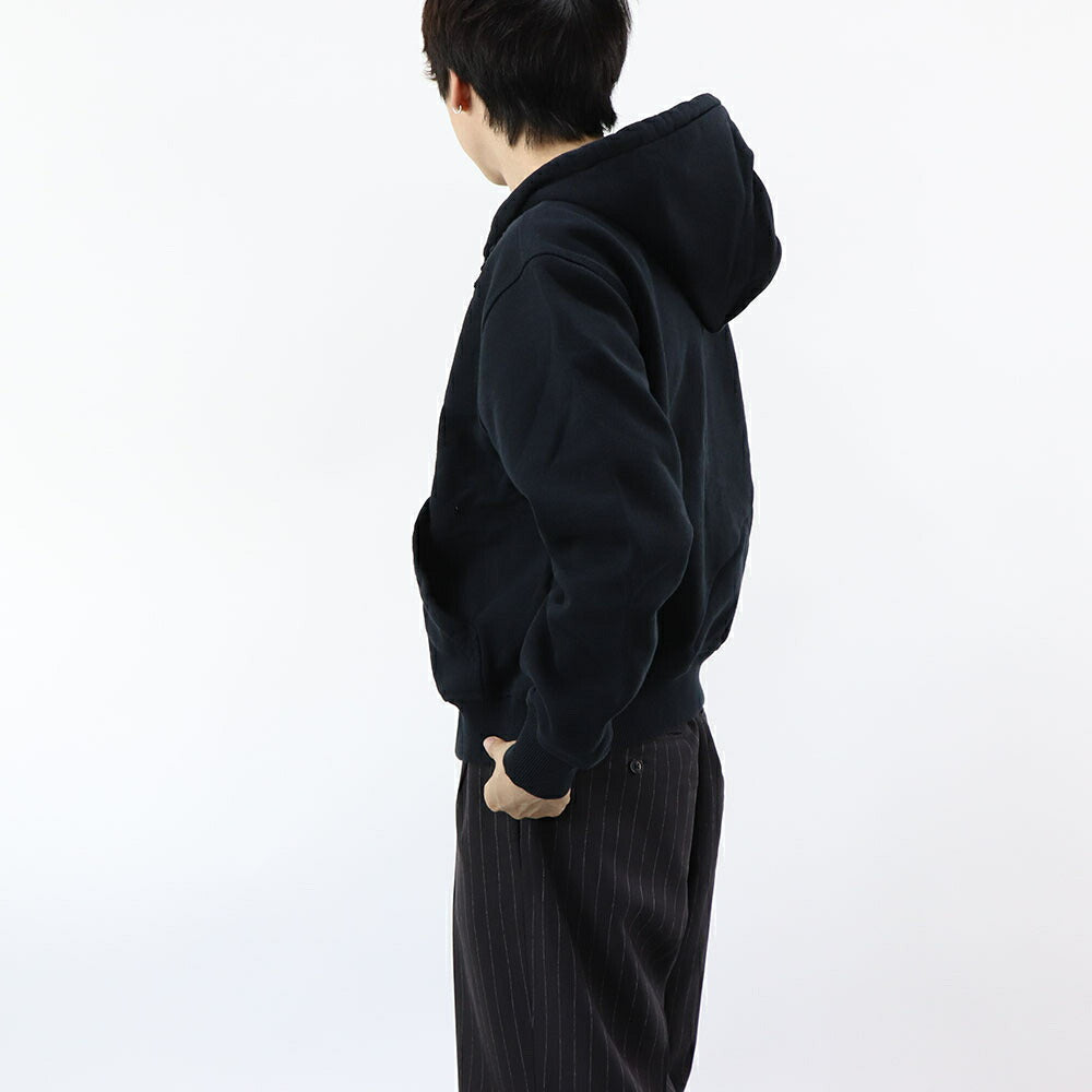 BURBERRY ブラック ジップアップパーカー ロゴ 8084964