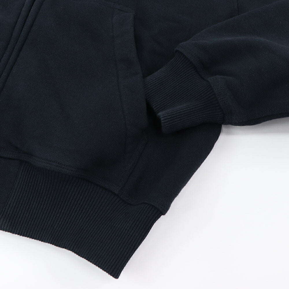 BURBERRY ブラック ジップアップパーカー ロゴ 8084964