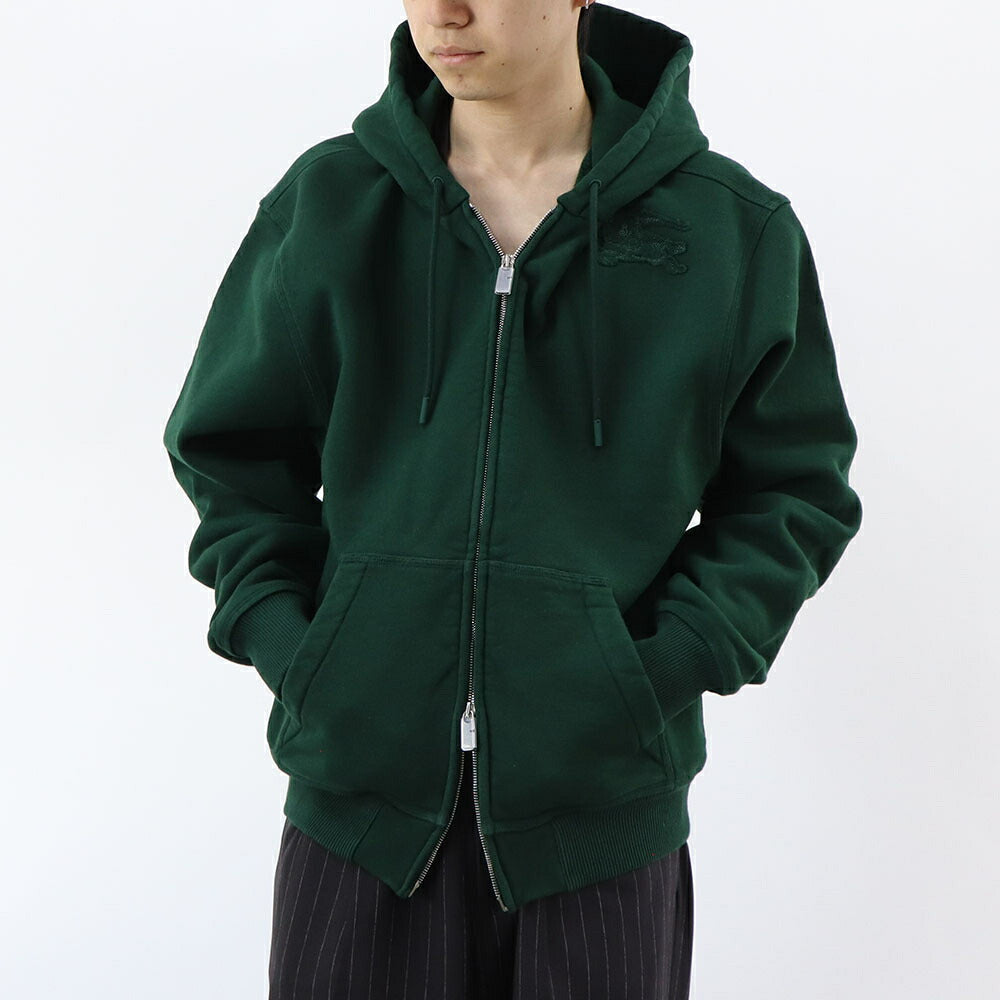BURBERRY パーカー グリーン ジップパーカー ロゴ シンプル 8084981