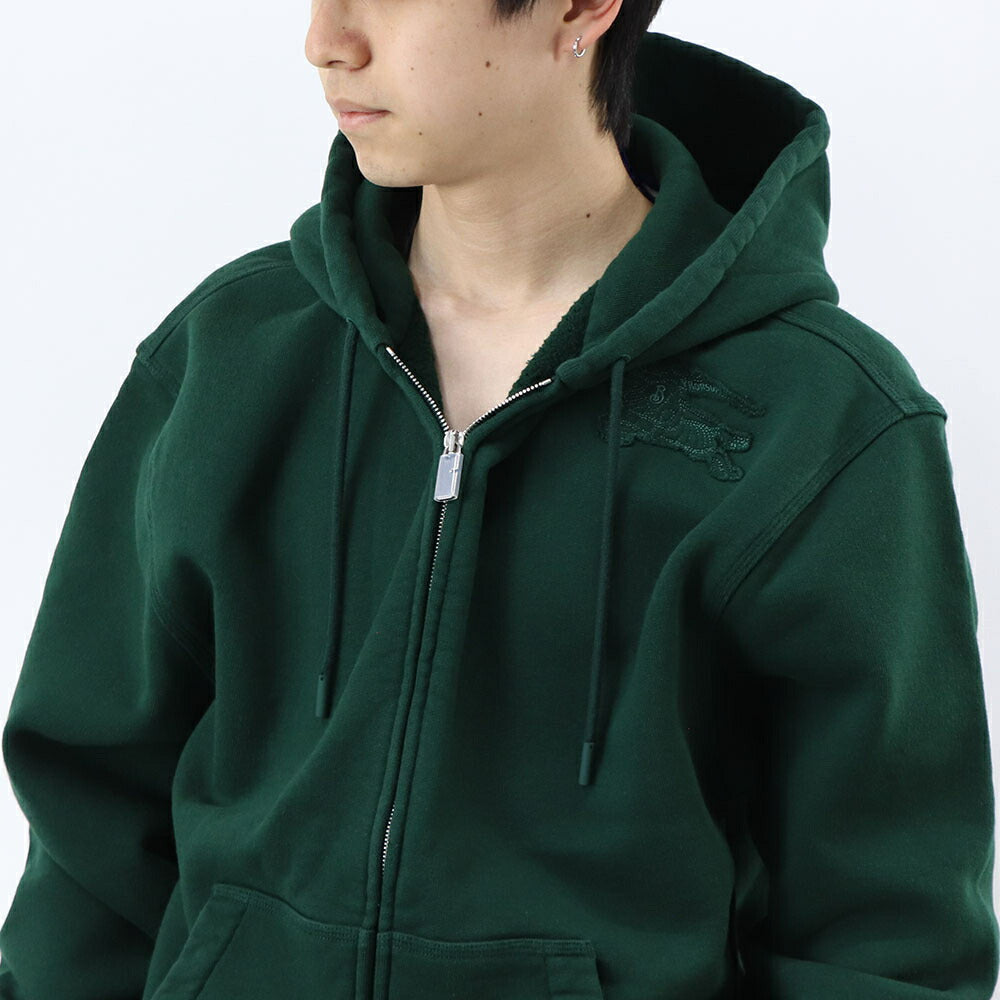 BURBERRY パーカー グリーン ジップパーカー ロゴ シンプル 8084981