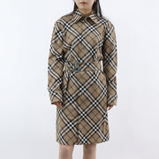 BURBERRY ワンピース ベージュ チェック柄 Aライン 8095080