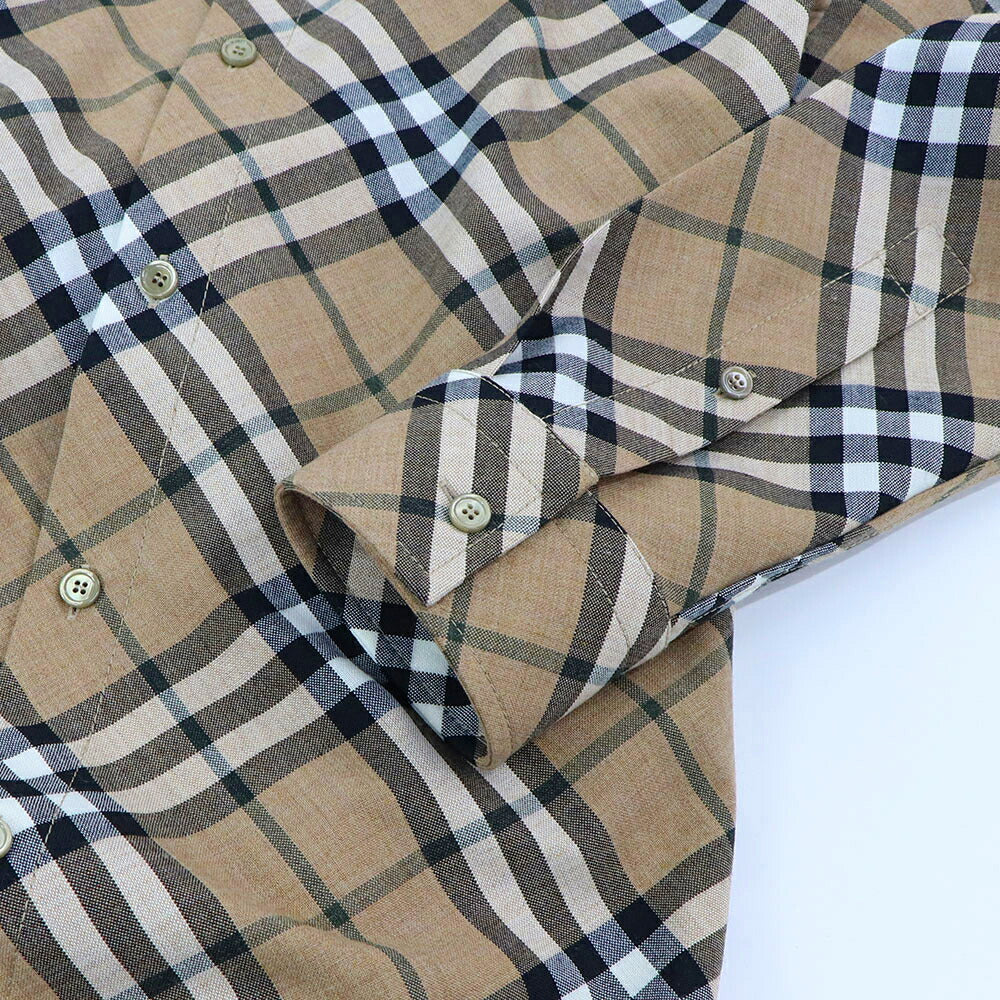 BURBERRY ワンピース ベージュ チェック柄 Aライン 8095080