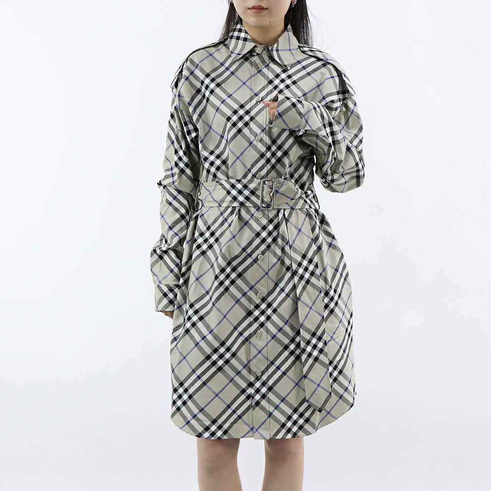 BURBERRY ワンピース グレー チェック柄 8090717