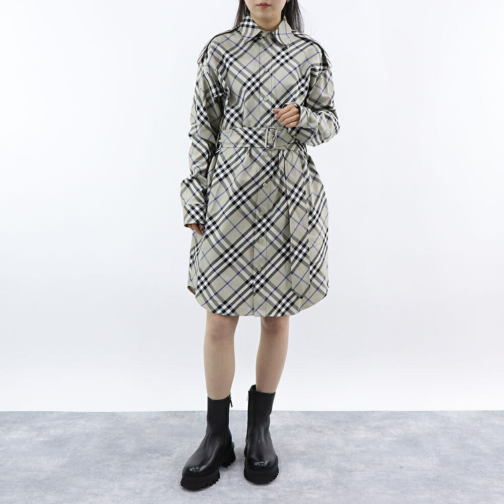 BURBERRY ワンピース グレー チェック柄 8090717