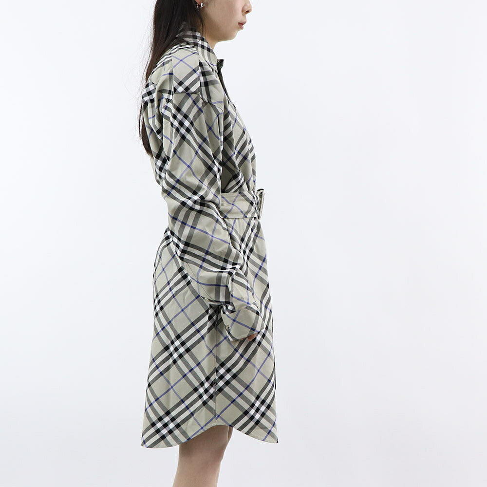 BURBERRY ワンピース グレー チェック柄 8090717