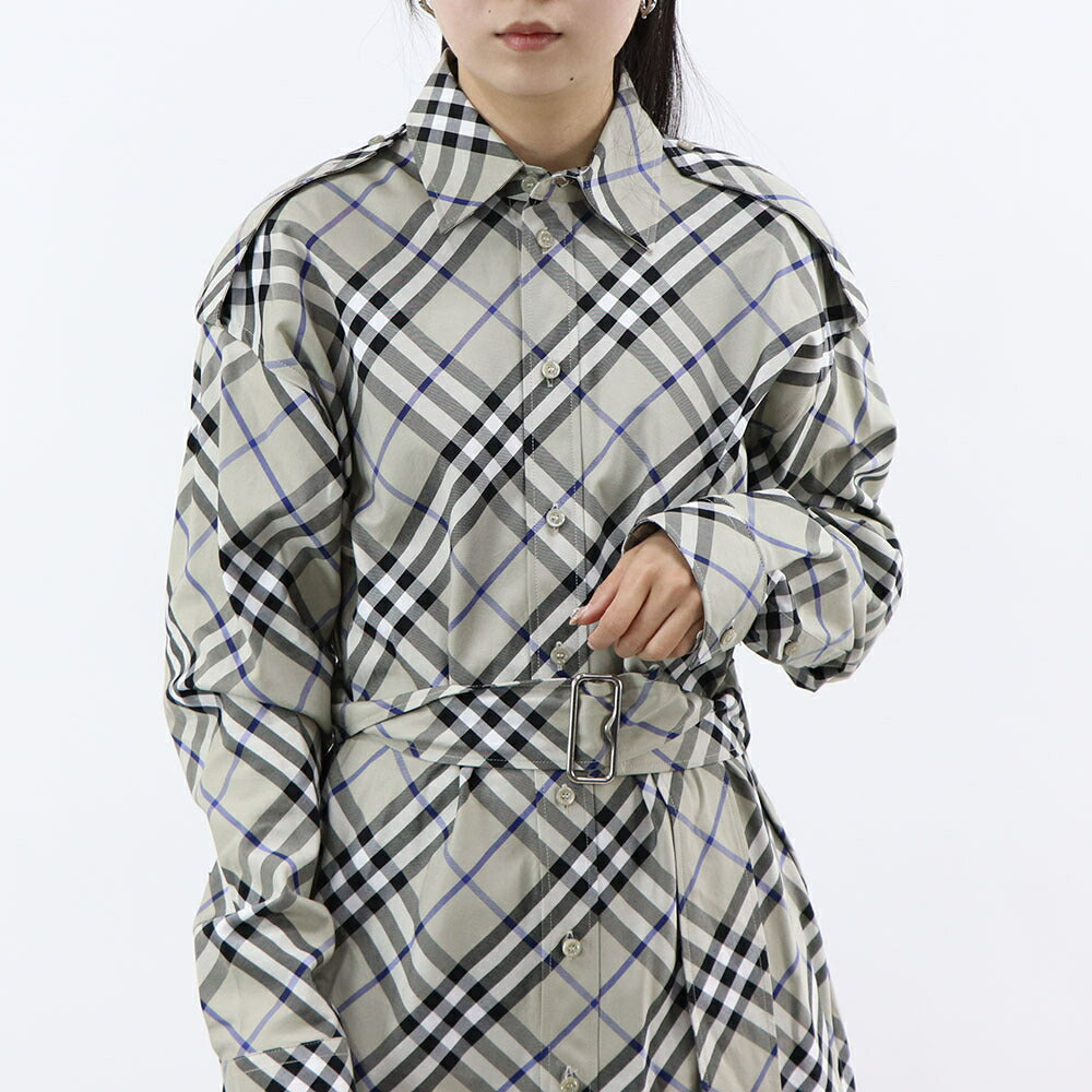 BURBERRY ワンピース グレー チェック柄 8090717