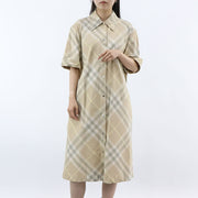 BURBERRY ワンピース ベージュ チェック柄 ベルト 8083547