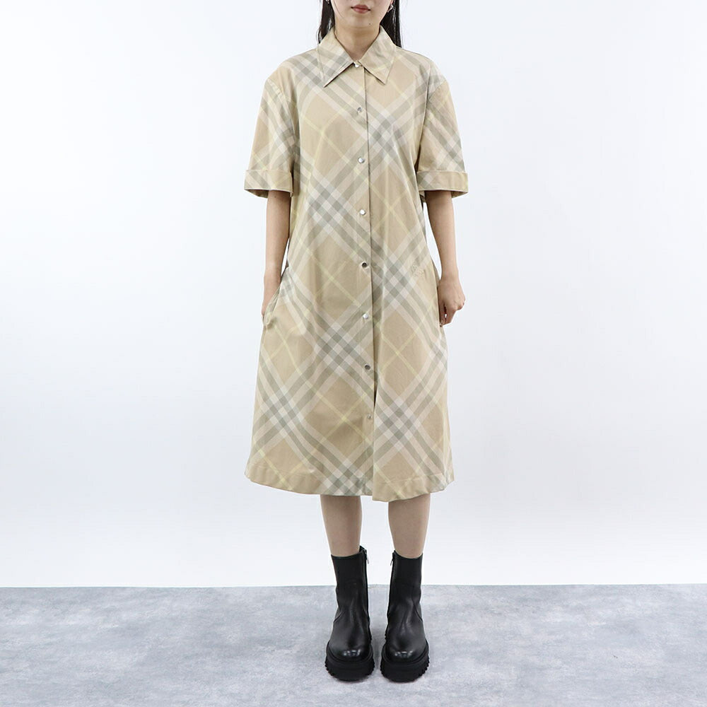 BURBERRY ワンピース ベージュ チェック柄 ベルト 8083547