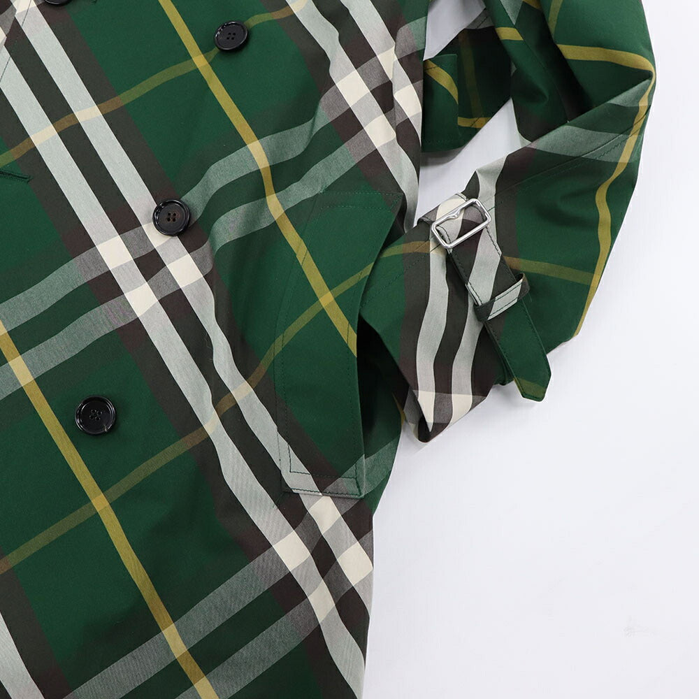 BURBERRY コート グリーン ロングコート チェック柄 8082165