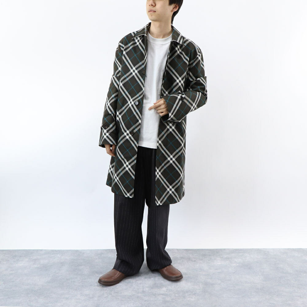 BURBERRY コート ブラウン チェック柄 8091845