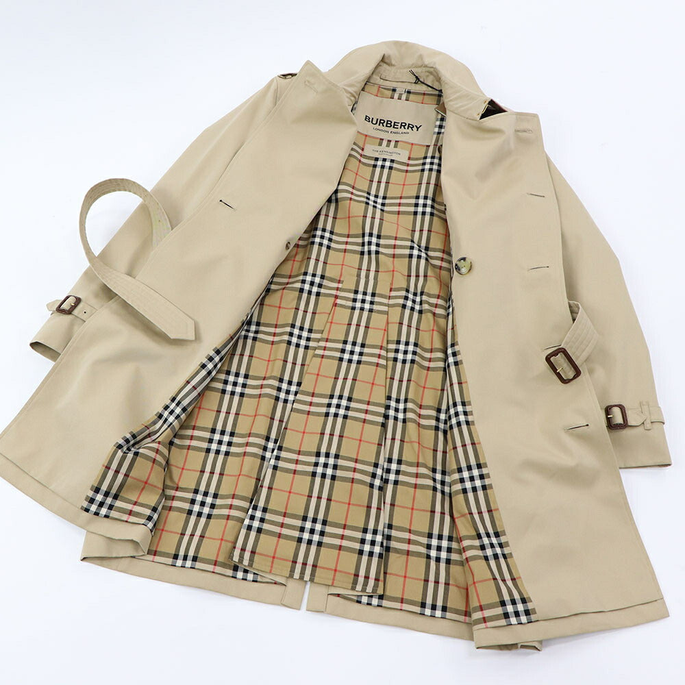 BURBERRY アウター コート ベージュ トレンチコート チェック柄 8079388