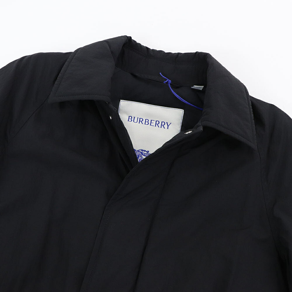 BURBERRY ブラック パディングデザインジャケット ベルト付き 8095486