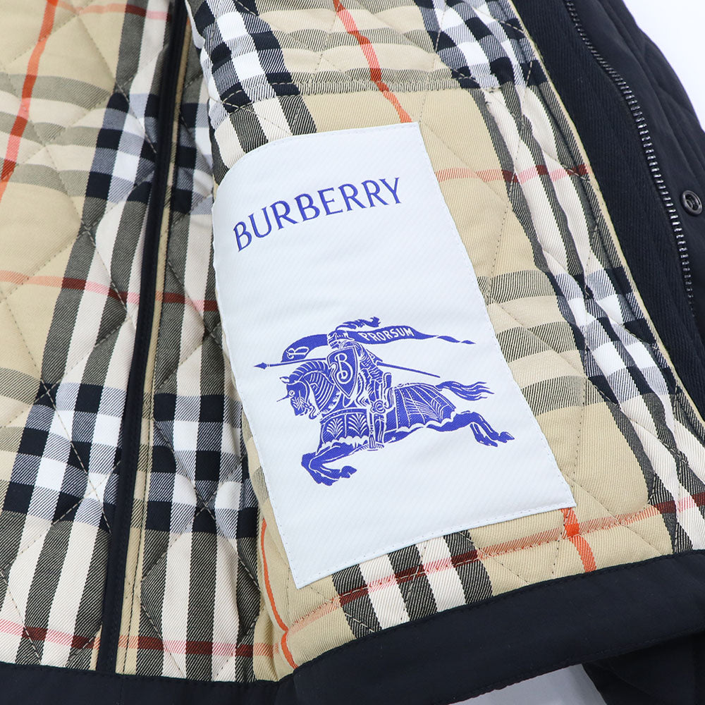 BURBERRY ブラック キルティング コーデュロイ ショートジャケット 8096917