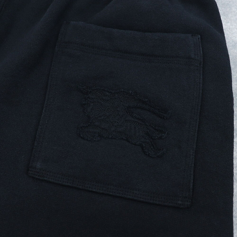 BURBERRY バーバリー メンズ ボトムス ショートパンツ ブラック コットン ハーフパンツ リラックスウェア 8084959
