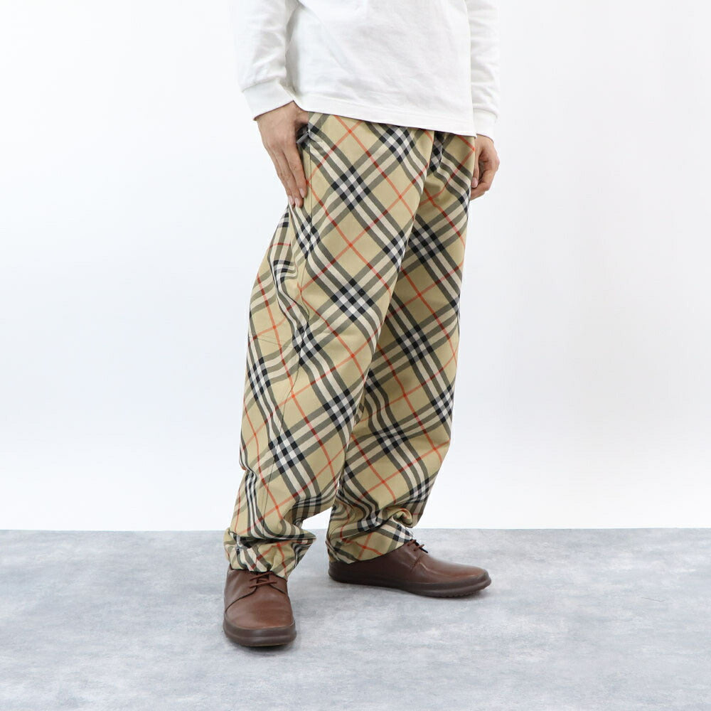 BURBERRY ベージュ チェック柄 ストレートパンツ バーバリーチェック 8087032