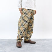 BURBERRY ベージュ チェック柄 ストレートパンツ バーバリーチェック 8087032