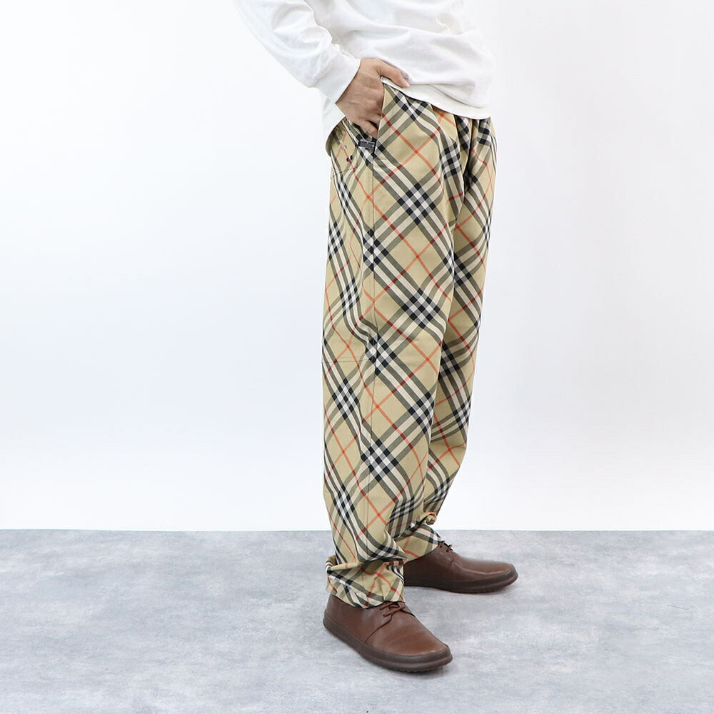 BURBERRY ベージュ チェック柄 ストレートパンツ バーバリーチェック 8087032