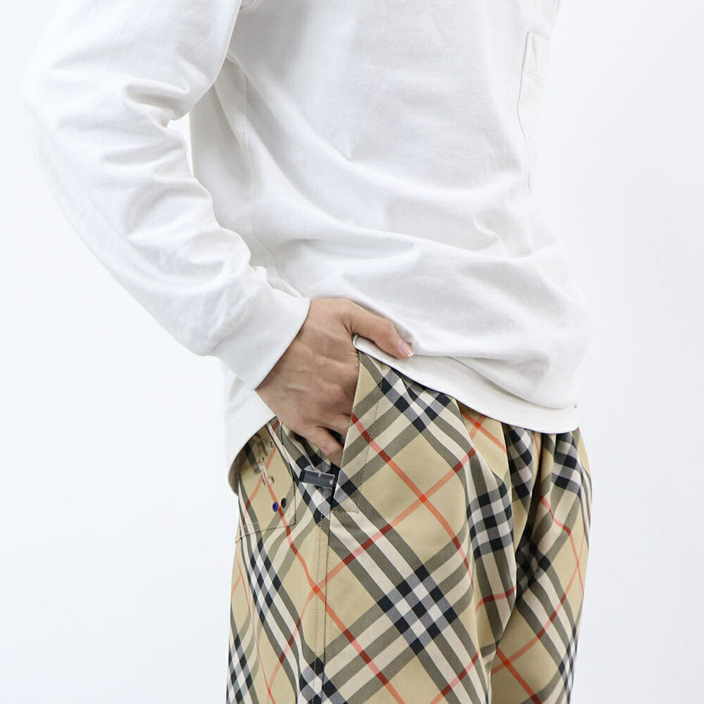 BURBERRY ベージュ チェック柄 ストレートパンツ バーバリーチェック 8087032