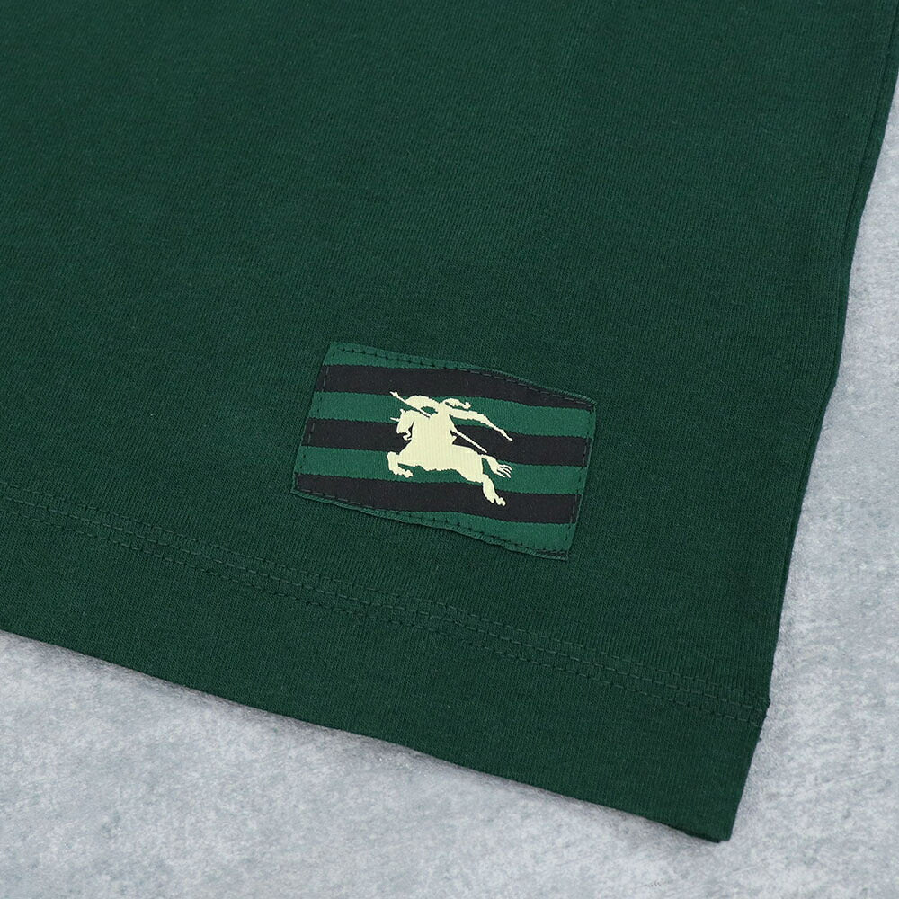 BURBERRY バーバリー メンズ トップス Tシャツ・カットソー グリーン コットン ワンポイント 刺繍 半袖 8079884