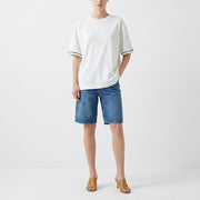 BURBERRY バーバリー メンズ トップス Tシャツ・カットソー ホワイト コットン ロールアップ ライン 半袖 8084783