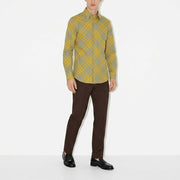 BURBERRY バーバリー メンズ トップス シャツ イエロー系 コットン チェック柄 フランネルシャツ 8079165