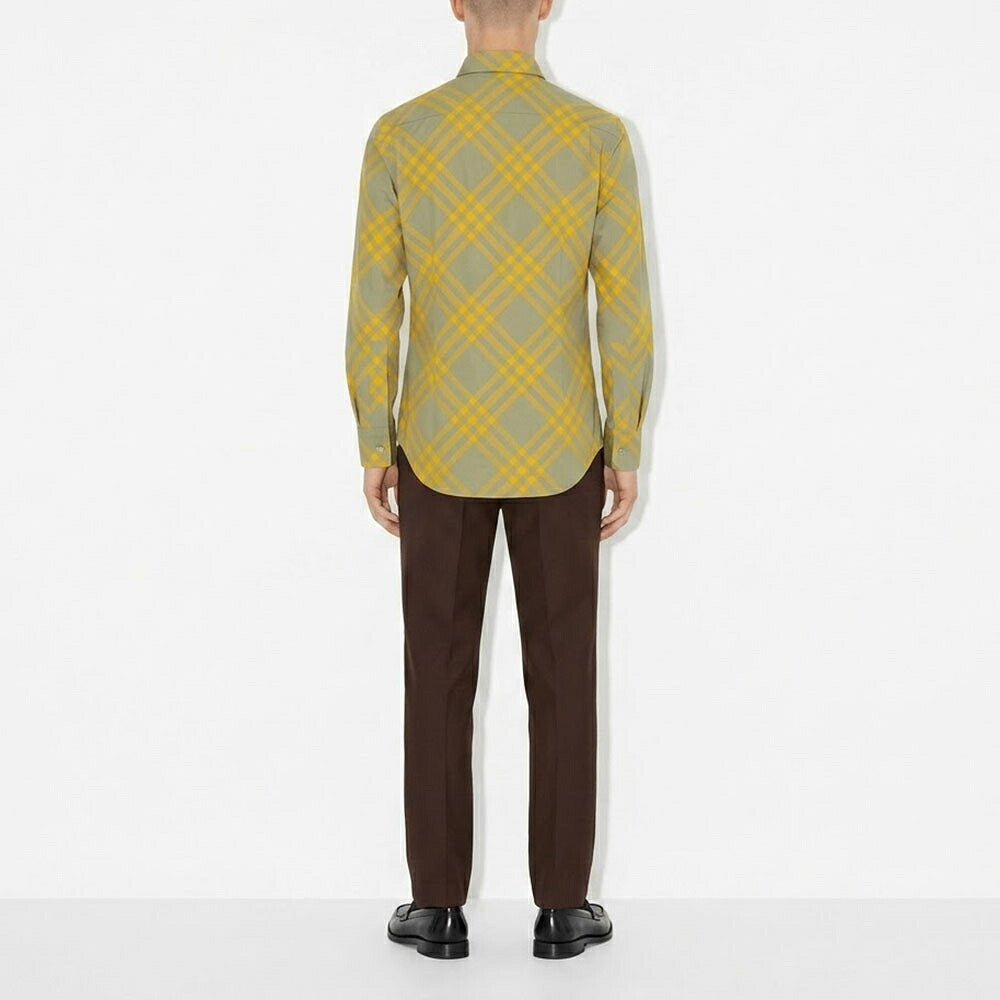 BURBERRY バーバリー メンズ トップス シャツ イエロー系 コットン チェック柄 フランネルシャツ 8079165
