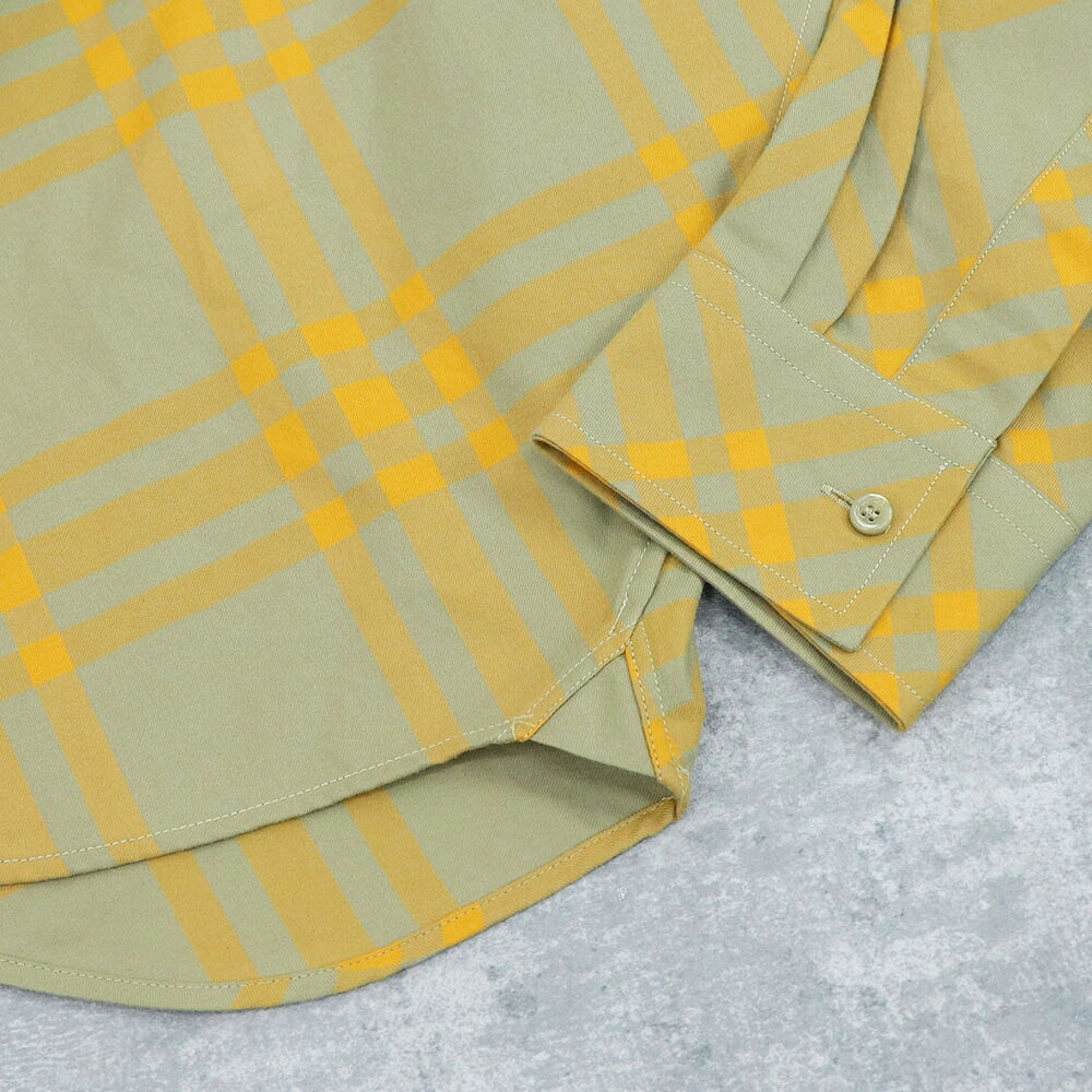 BURBERRY バーバリー メンズ トップス シャツ イエロー系 コットン チェック柄 フランネルシャツ 8079165