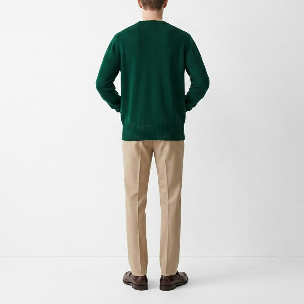 BURBERRY バーバリー メンズ トップス ニット グリーン ウール クルーネック ニット 8081383