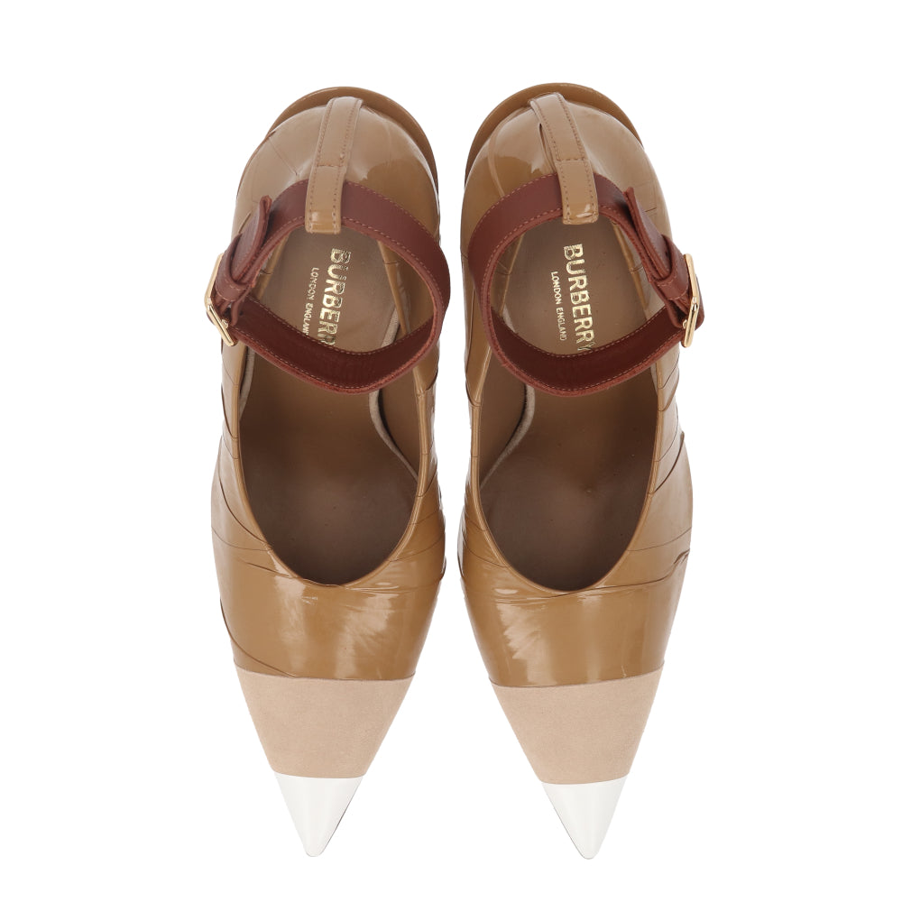 バーバリー パンプス ヒール 8020005 A1211 ブラウン系