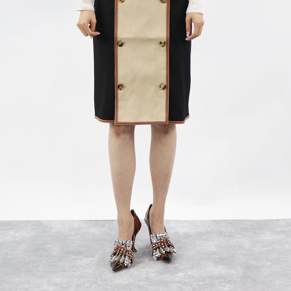 バーバリー パンプス ヒール 8020375 A1212 ブラウン系