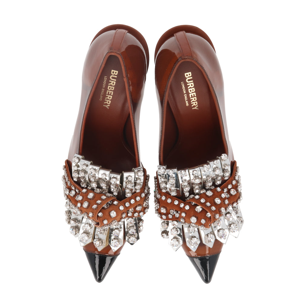 バーバリー パンプス ヒール 8020375 A1212 ブラウン系
