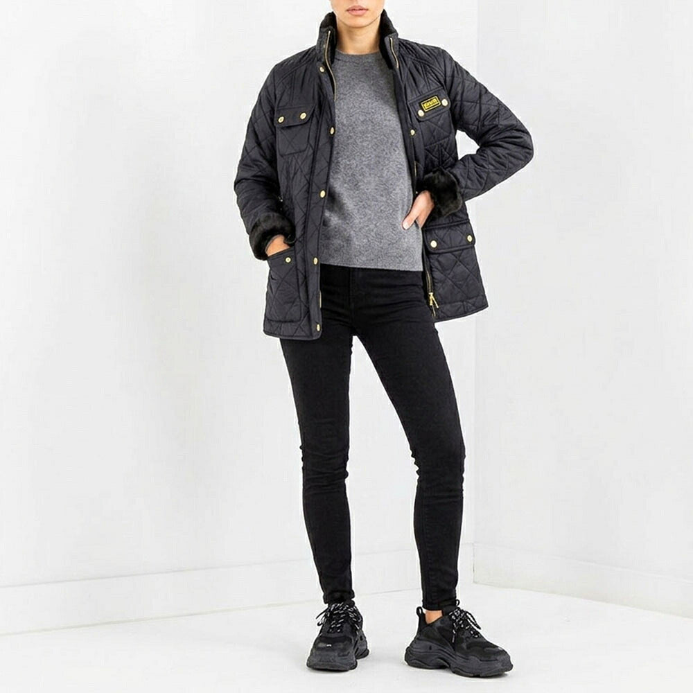 Barbour バブアー レディース アウター ジャケット・ブルゾン ブラック ポリエステル キルトジャケット LQU1201