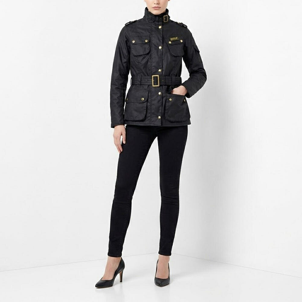 Barbour バブアー レディース アウター ジャケット・ブルゾン ブラック ワックスコットン ミリタリージャケット LWX0003