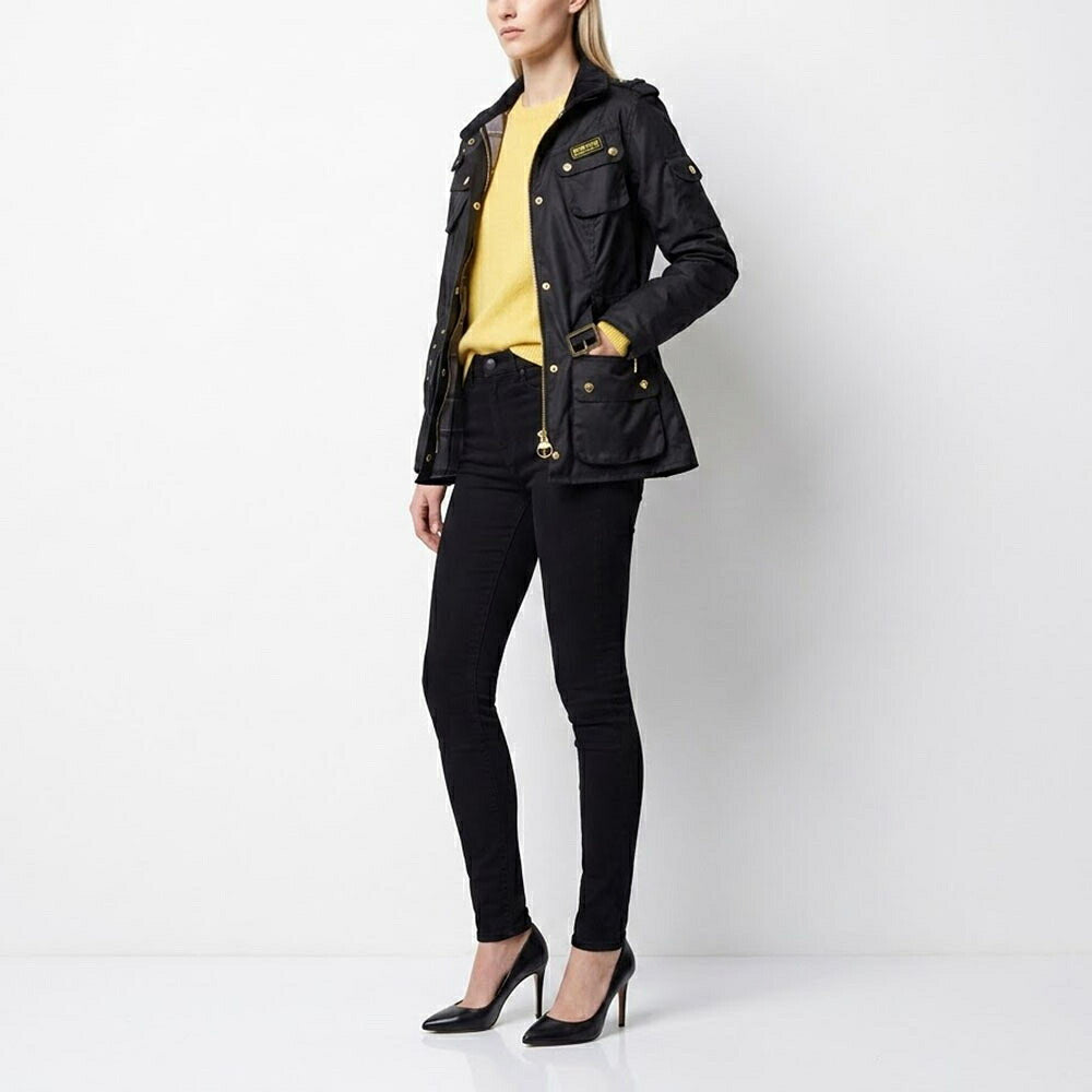 Barbour バブアー レディース アウター ジャケット・ブルゾン ブラック ワックスコットン ミリタリージャケット LWX0003